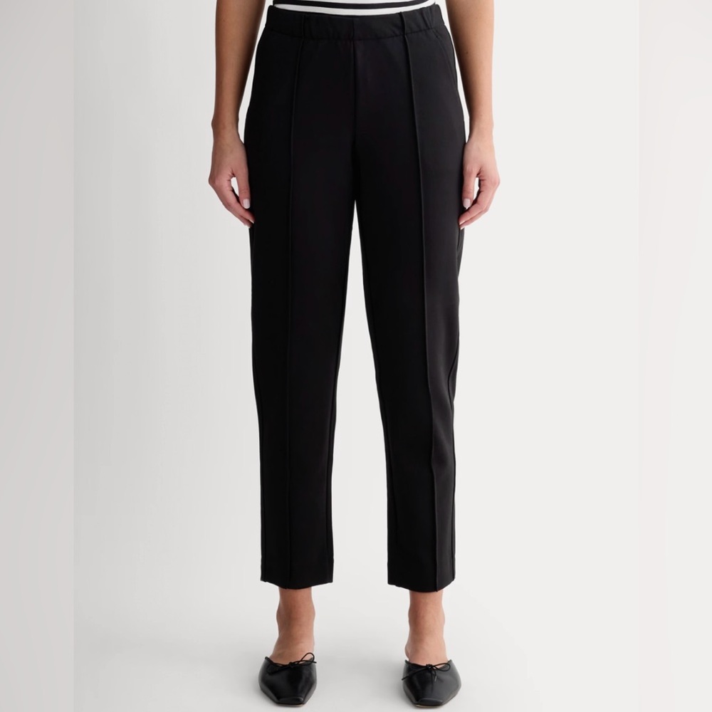 Everlane the dream pant S pull on pintuck front tapered leg timeless old money